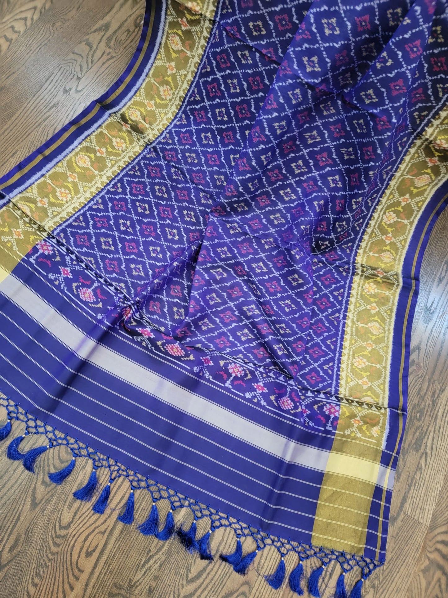 Blue - Rajkot Single Ikkat Patola Dupatta
