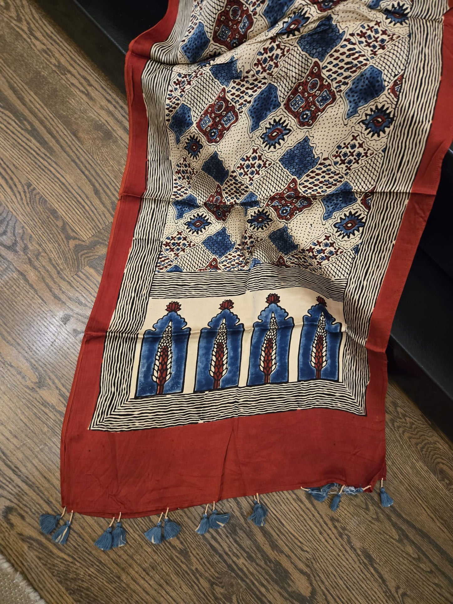 Ajarakh Stole on Modal Silk