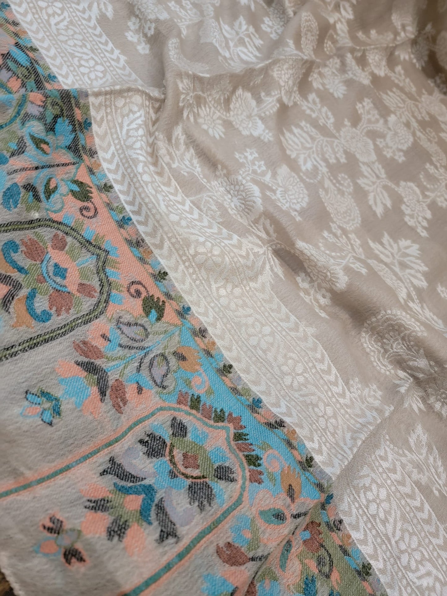 Semi Pashmina Shawl - Brown