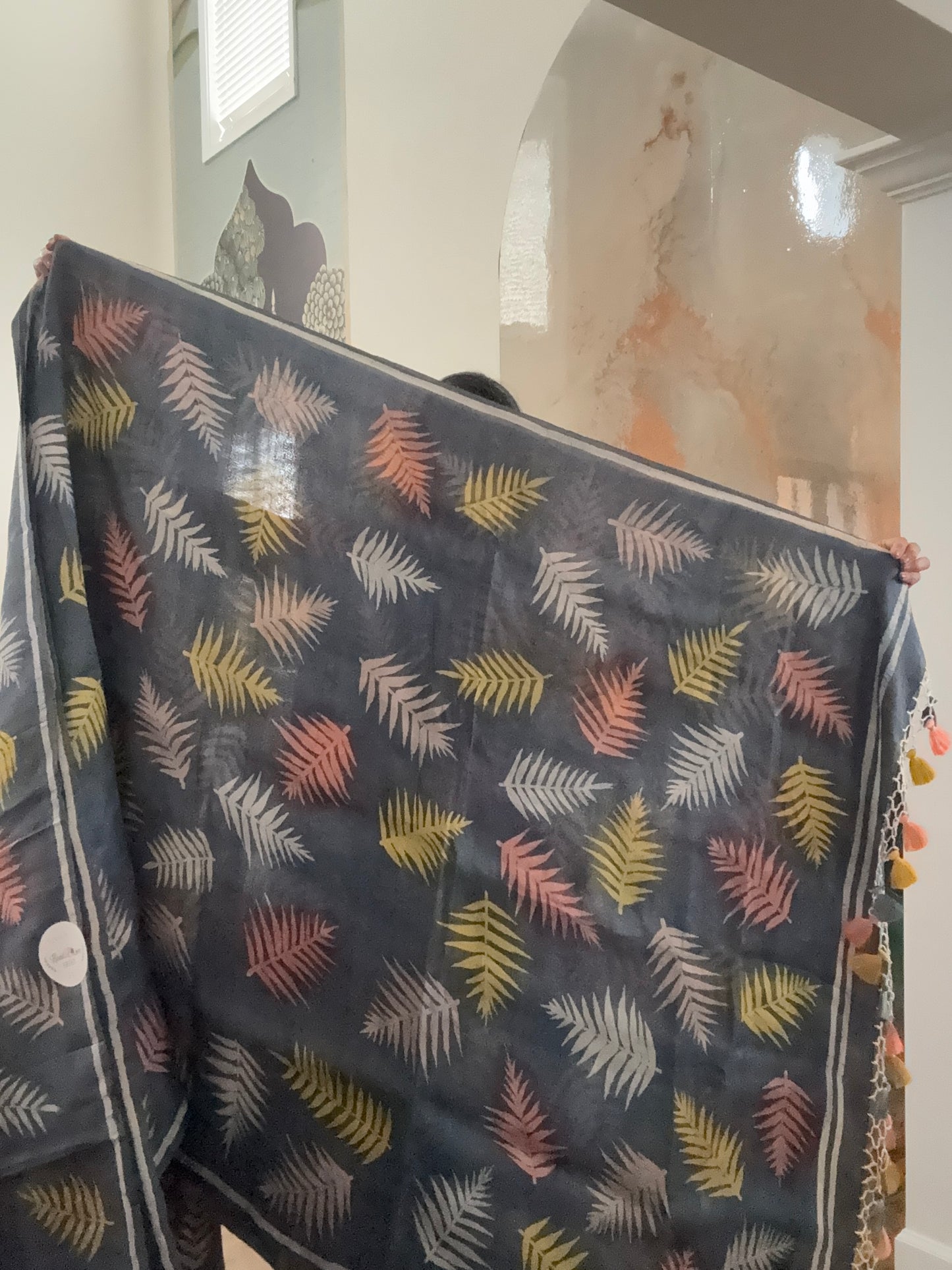 Hand Batik Saree on Katan Silk