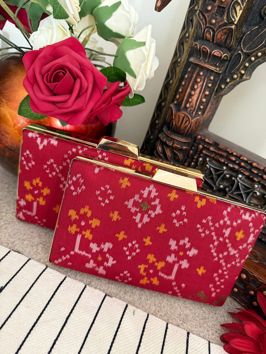 Patola Clutches - Crimson