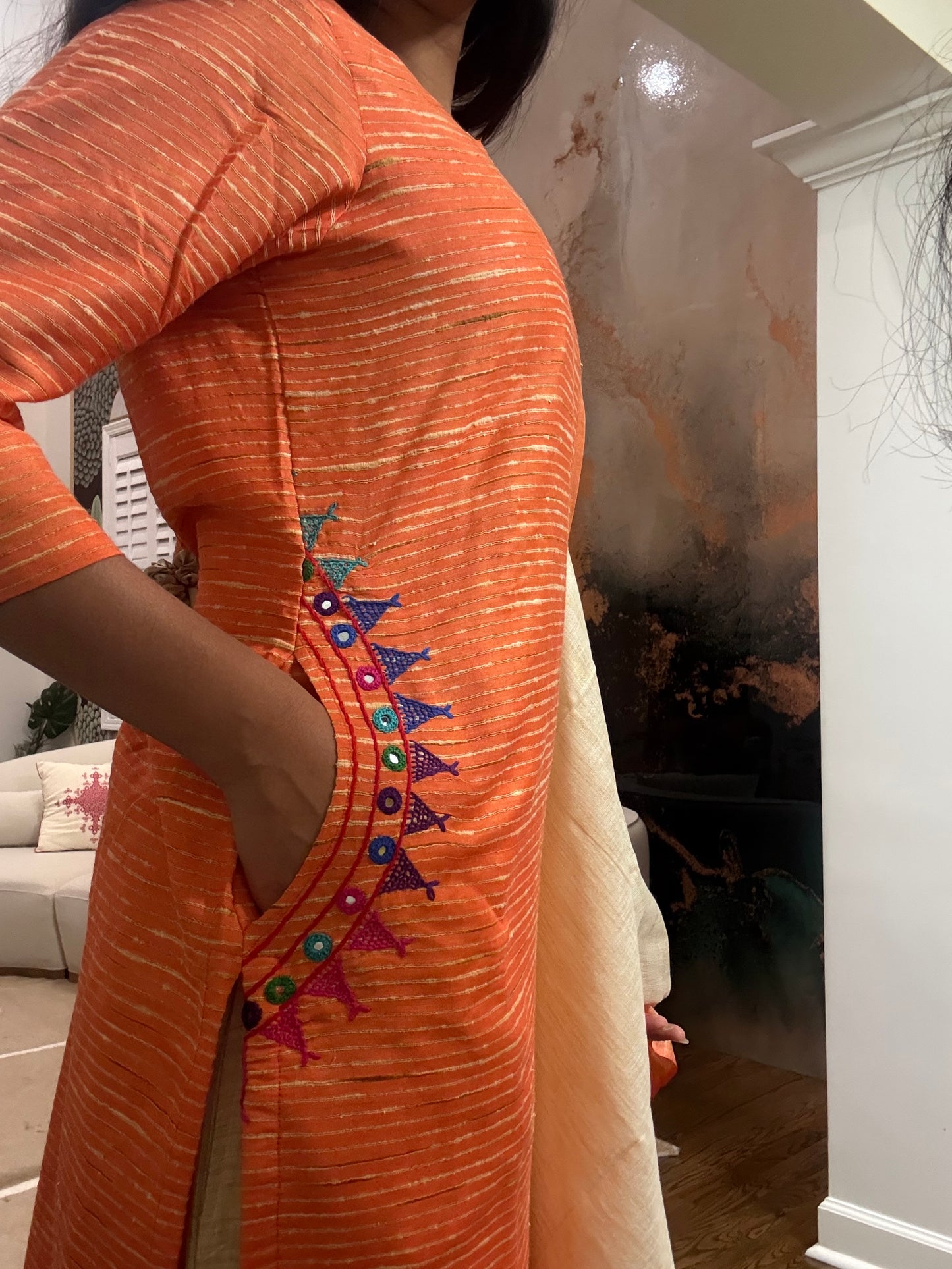 Size S - 36 - Lambani kurta, pant dupatta set