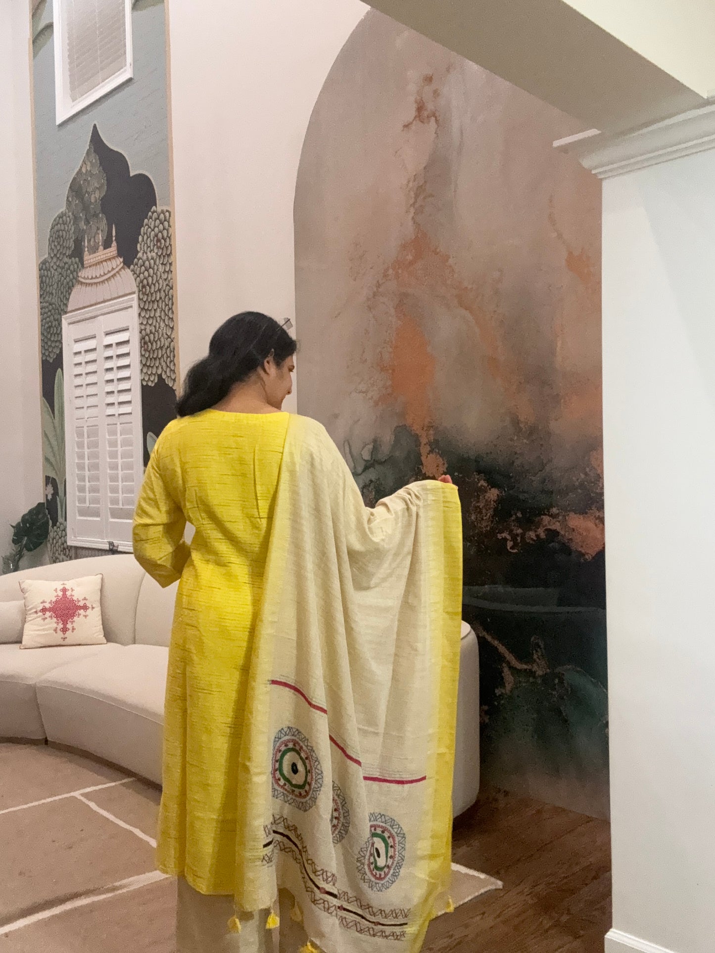 Size XL - 42 - Lambani kurta, pant dupatta set