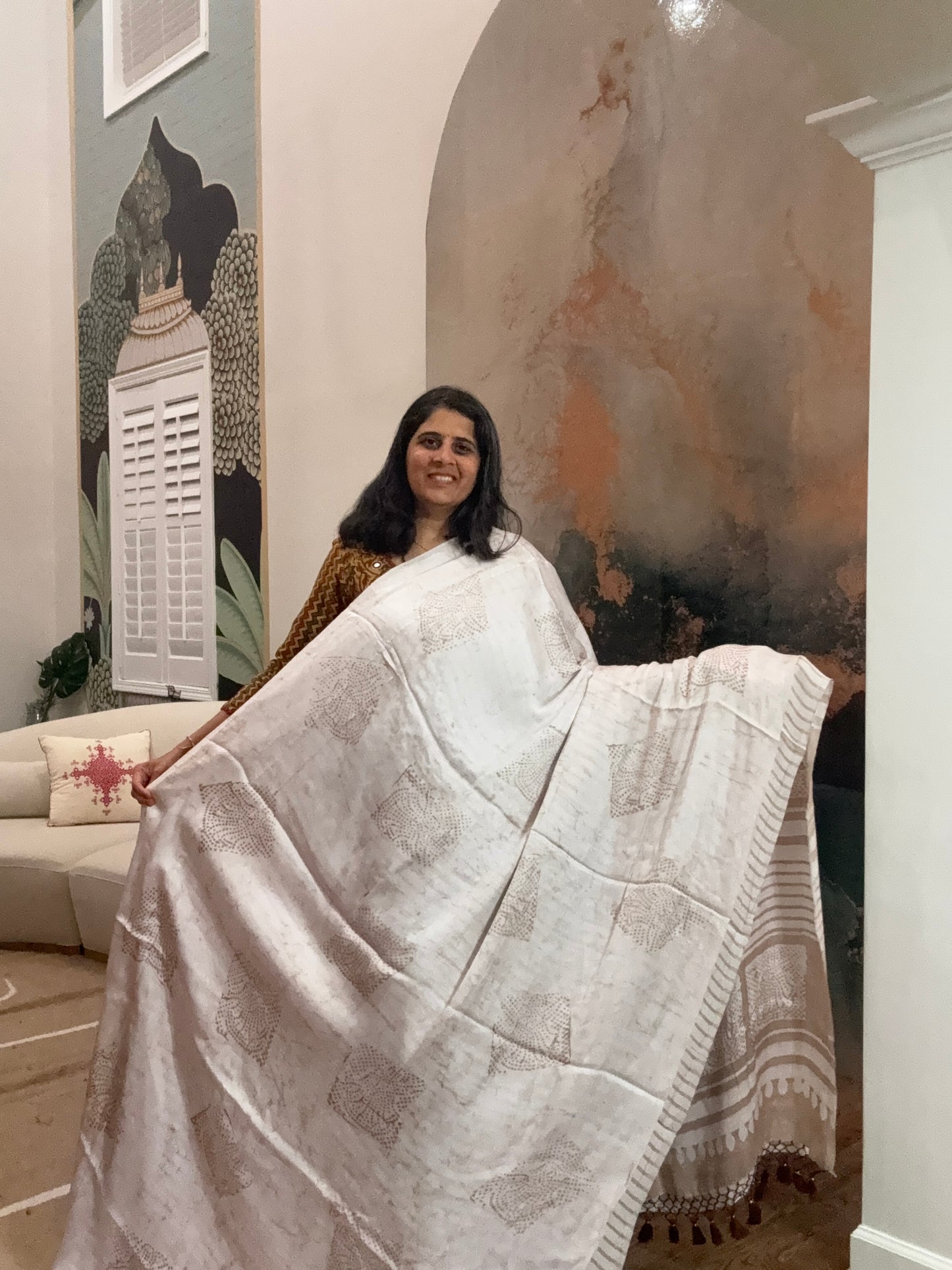 Hand Batik Saree on Modal
