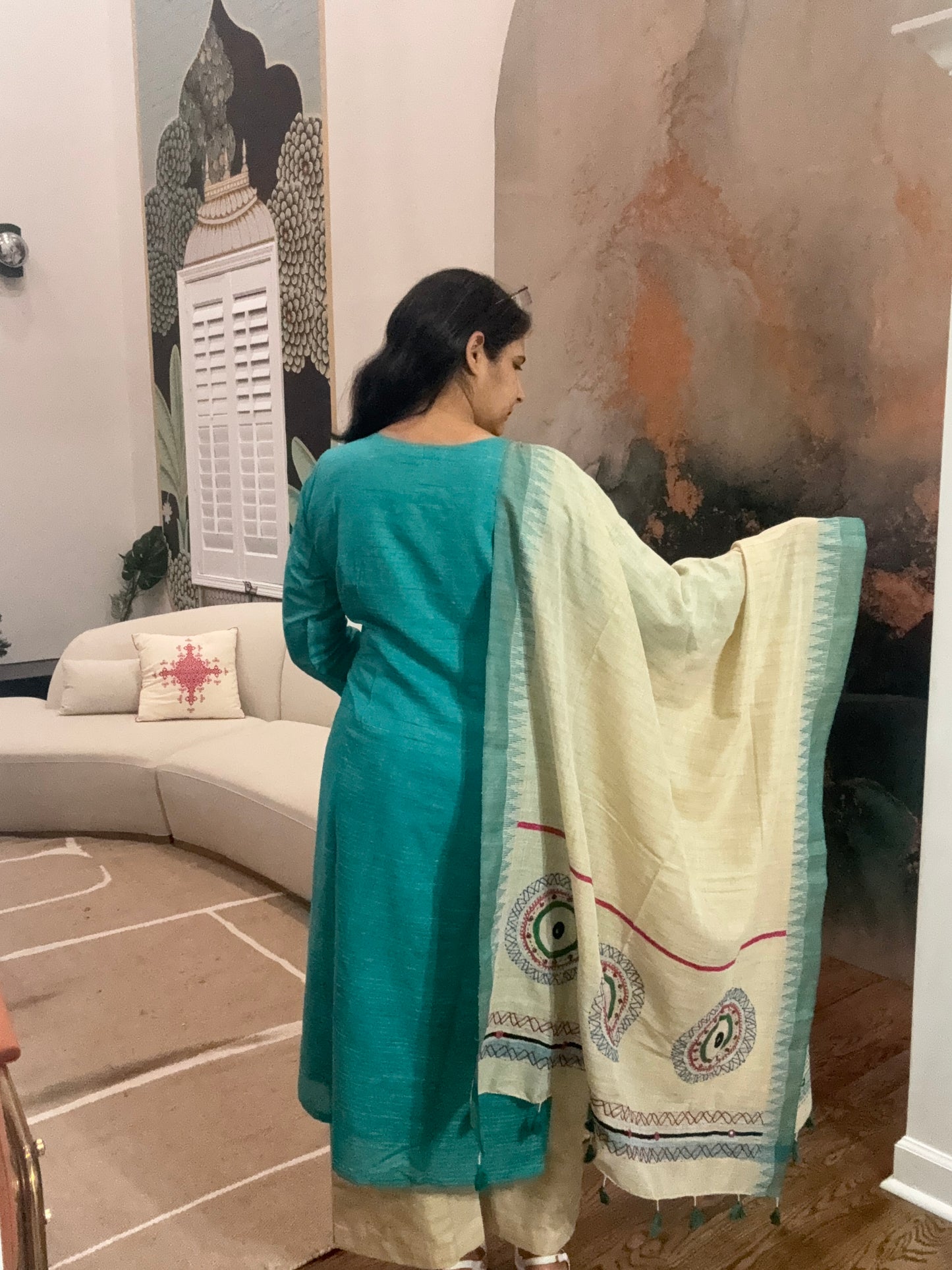 Size L - 40 - Lambani kurta, pant dupatta set