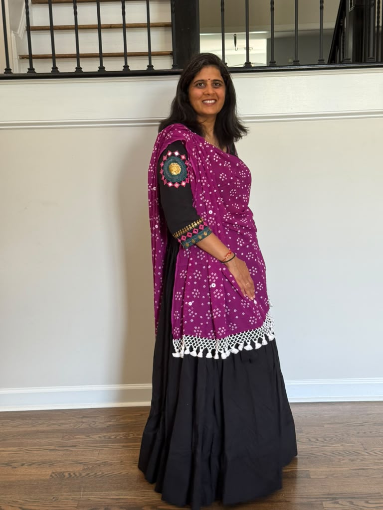 Handloom Cotton Chaniya Choli - Black - size 40
