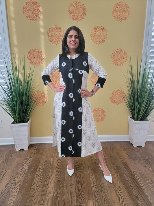 Pochumpally Double Ikkat Long dress