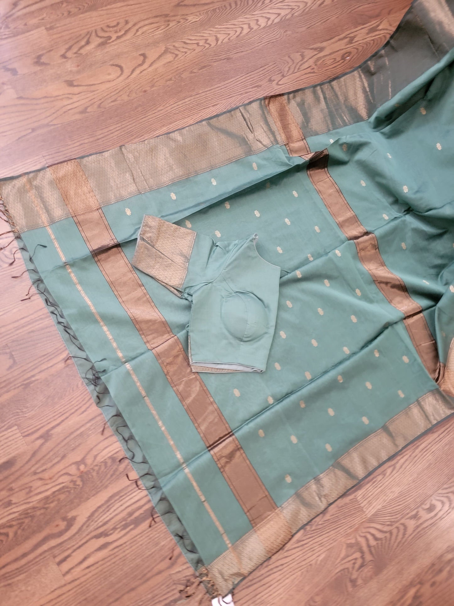 Handwoven Maheshwari - Mint Green