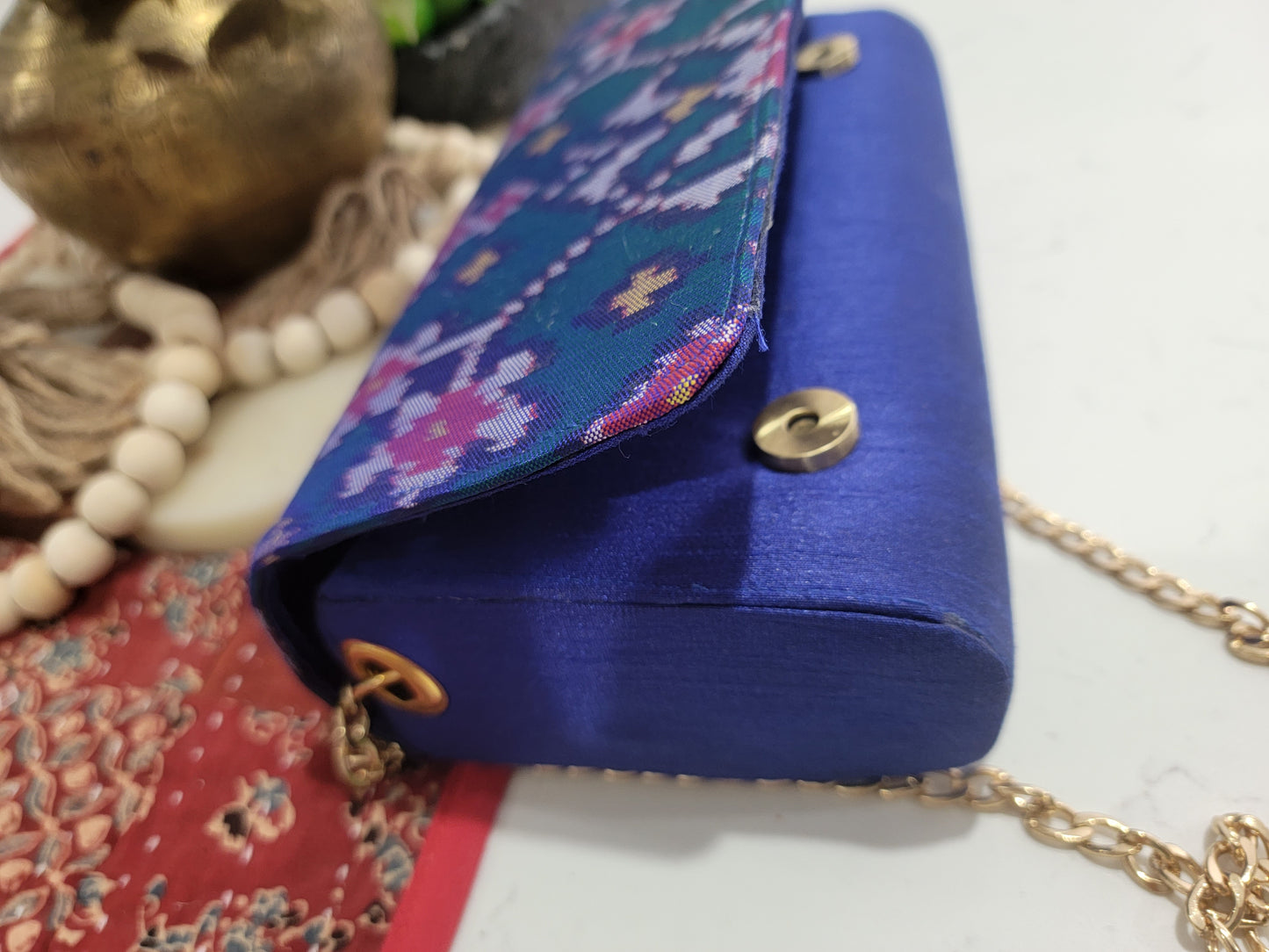 Patola Clutches - Peacock blue