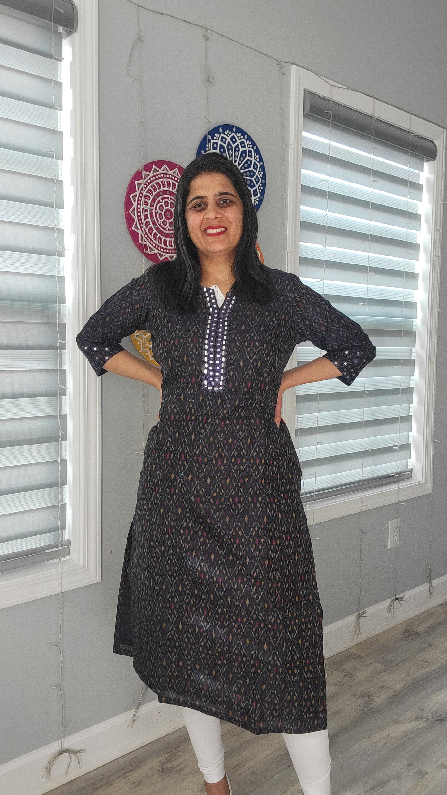 Size 40 -  Ikkat Kurti