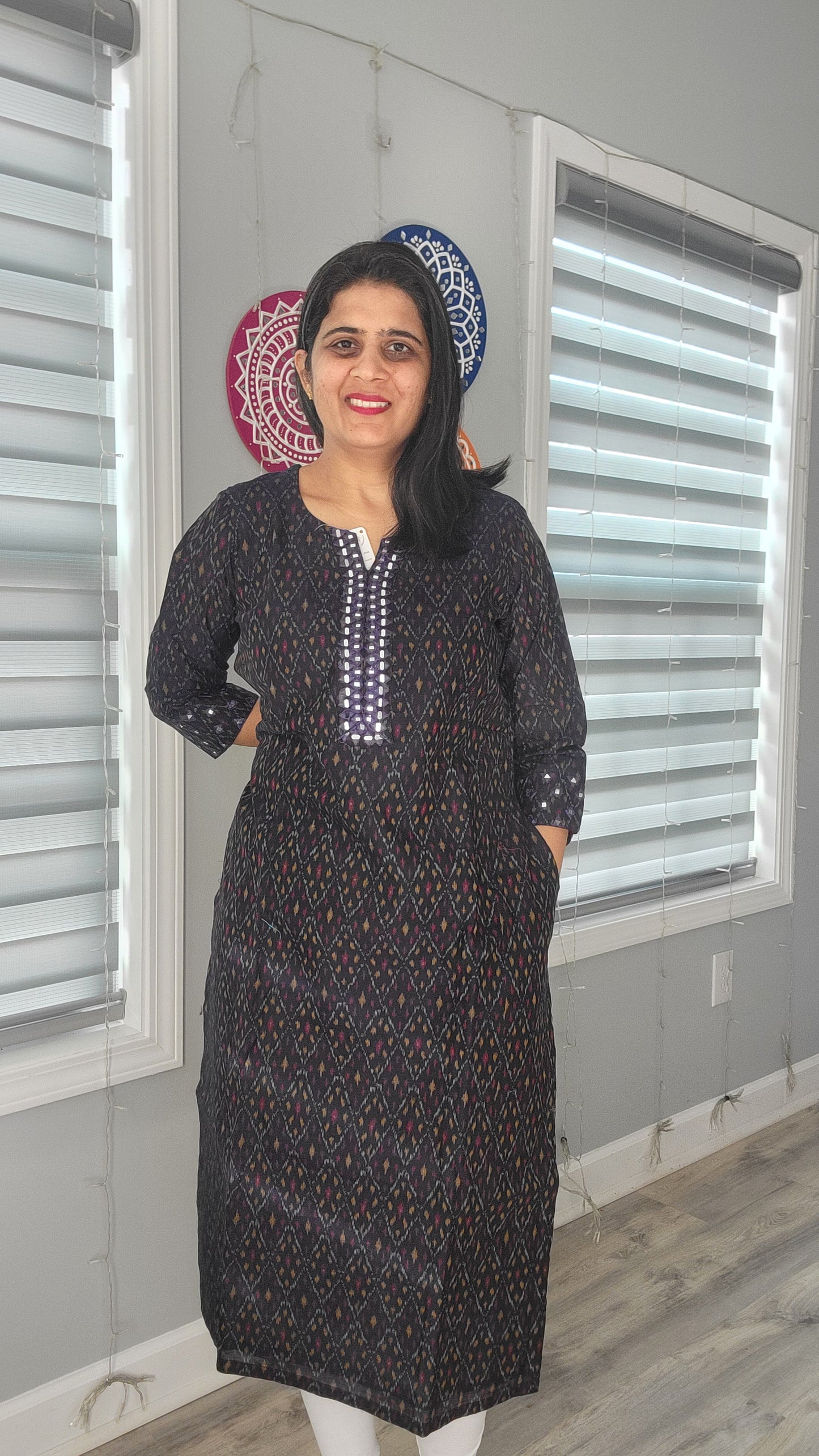 Size 40 -  Ikkat Kurti