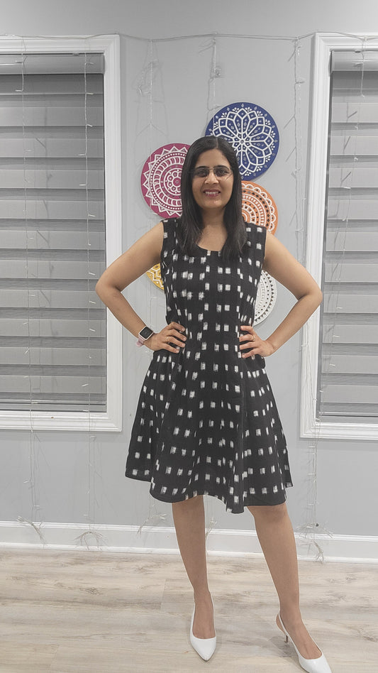 Pochumpally Double Ikkat dress