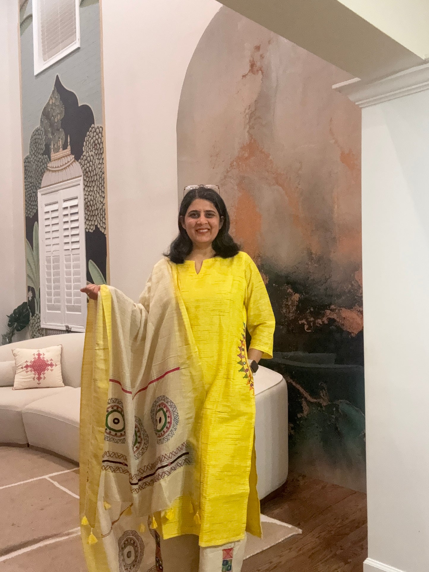 Size XL - 42 - Lambani kurta, pant dupatta set