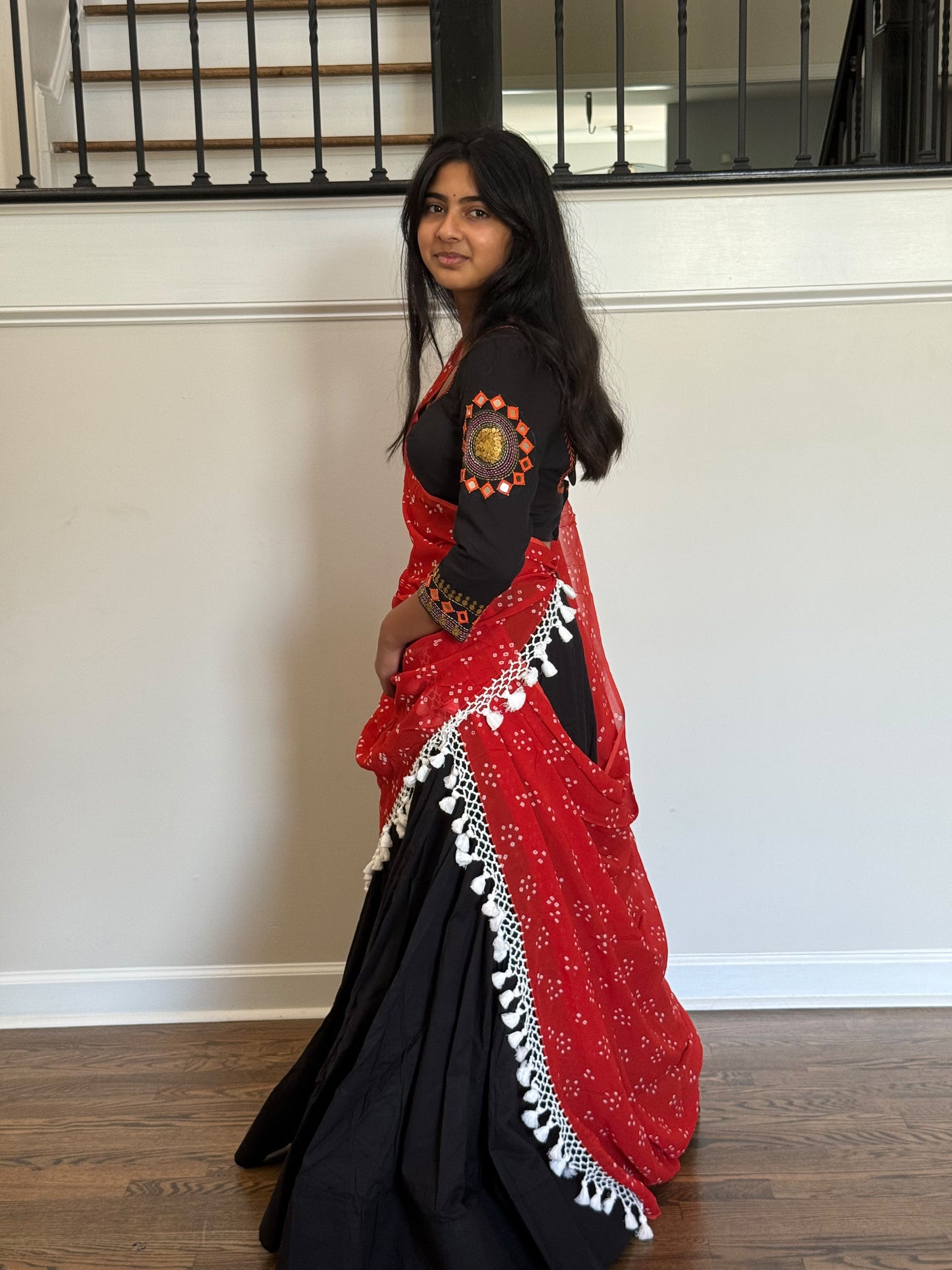 Handloom Cotton Chaniya Choli - Black - size 34