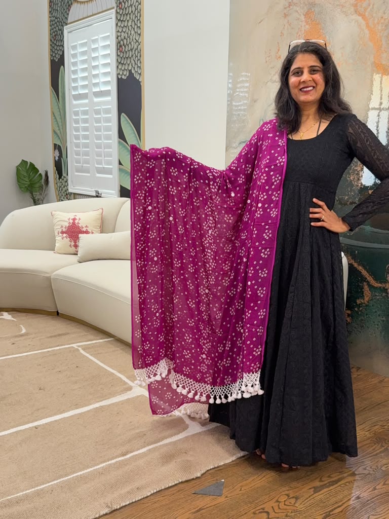 Georgette Dupatta - Purple