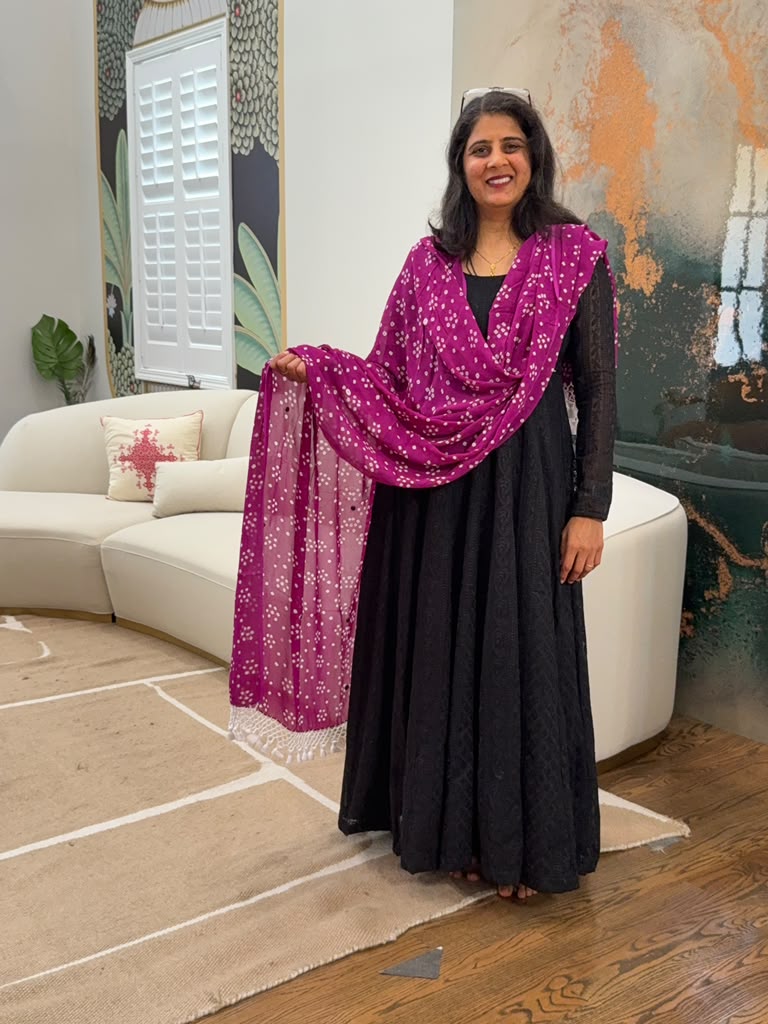Georgette Dupatta - Purple