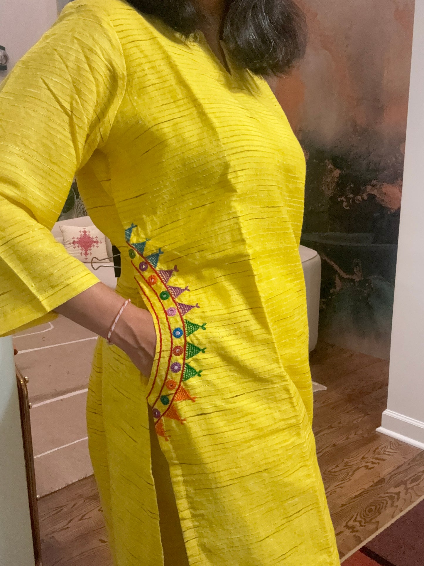 Size XL - 42 - Lambani kurta, pant dupatta set