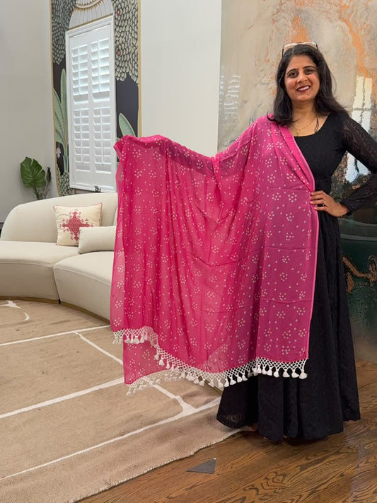 Georgette Dupatta - Baby Pink