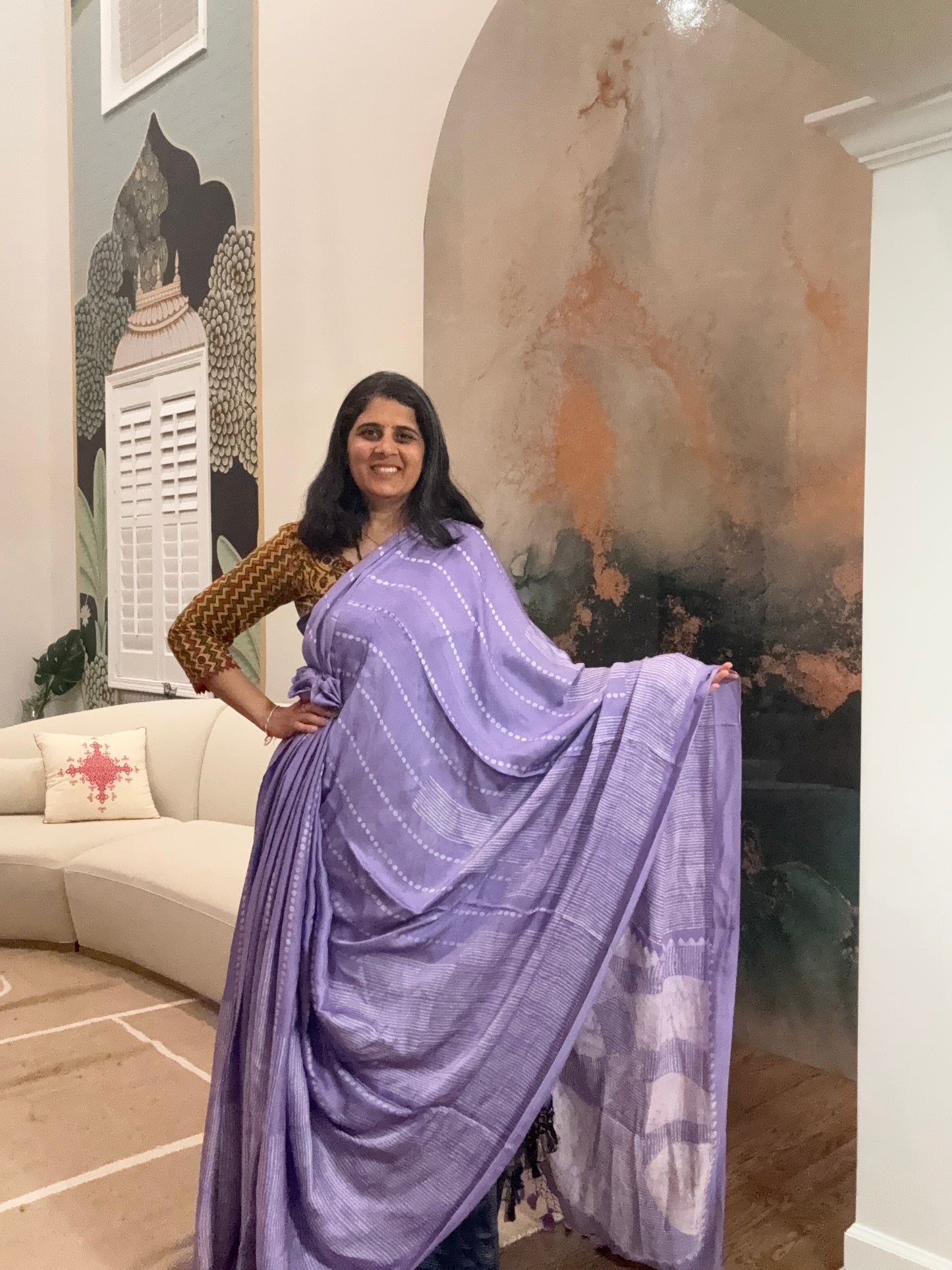 Hand Batik Saree on Modal