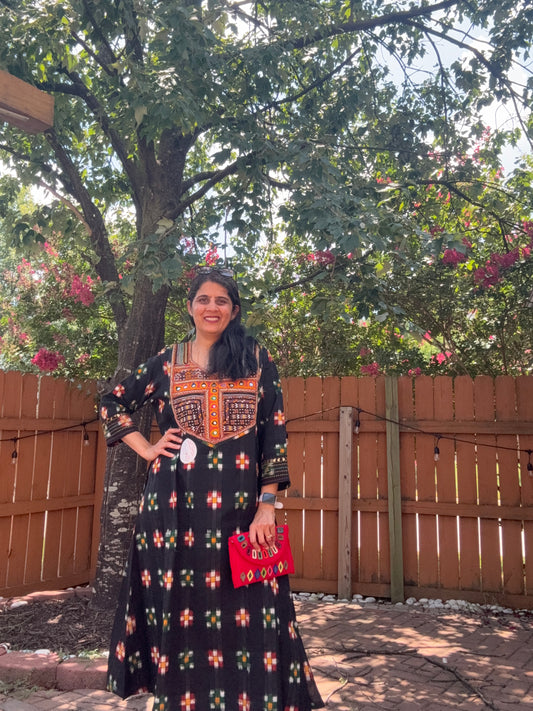 Size 46- KutchhIkkat Cotton Kurta