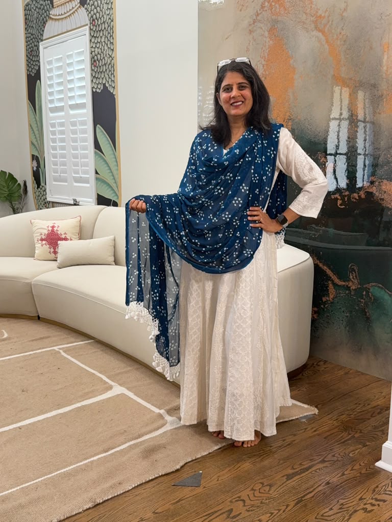 Georgette Dupatta - Peacock Blue