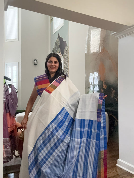 Gamcha Saree - cotton