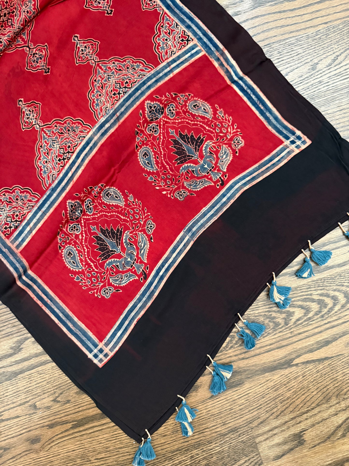 Ajarakh Stole on Modal Silk