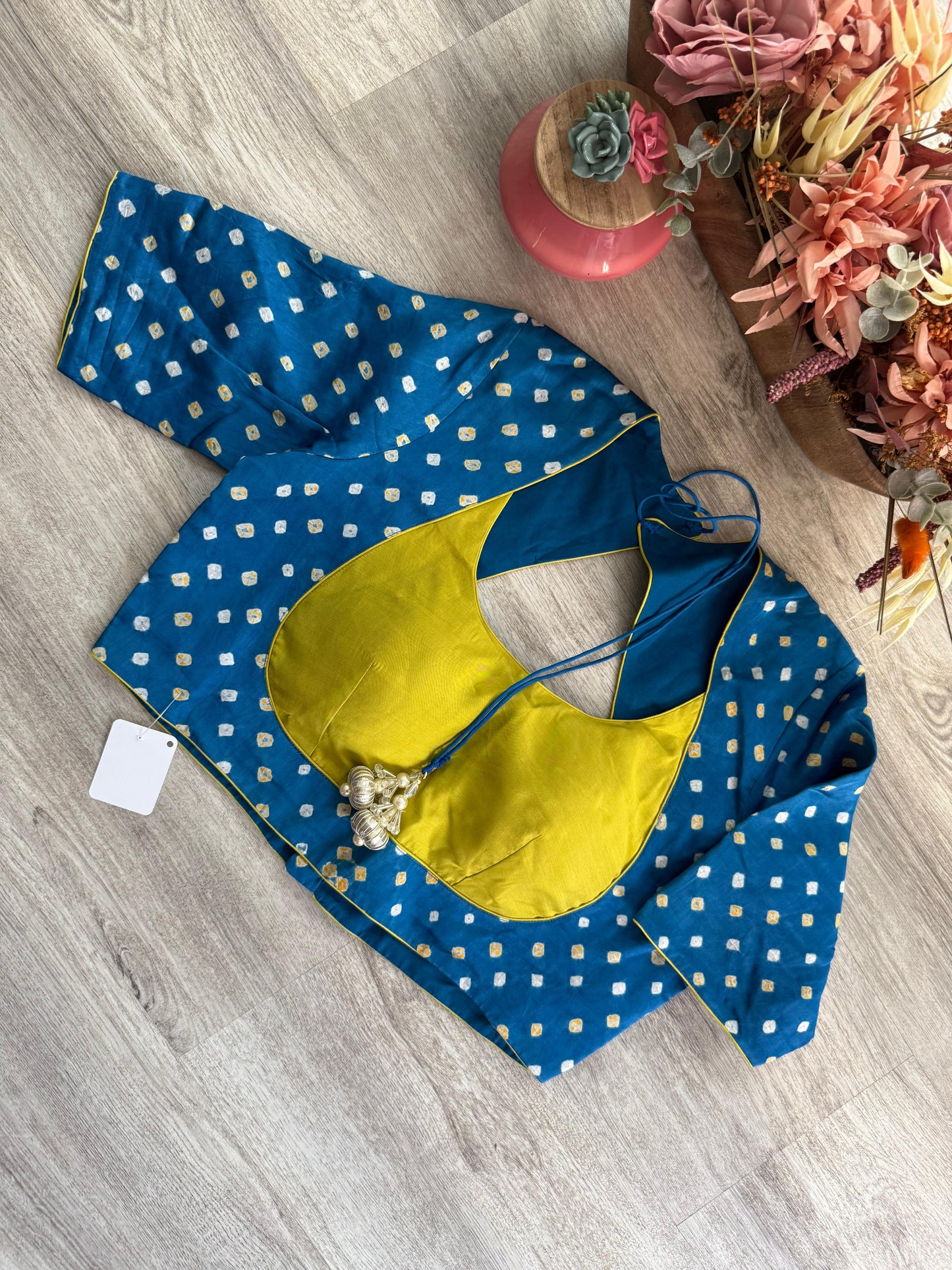 Bandhani Blouse  - Cobalt Blue