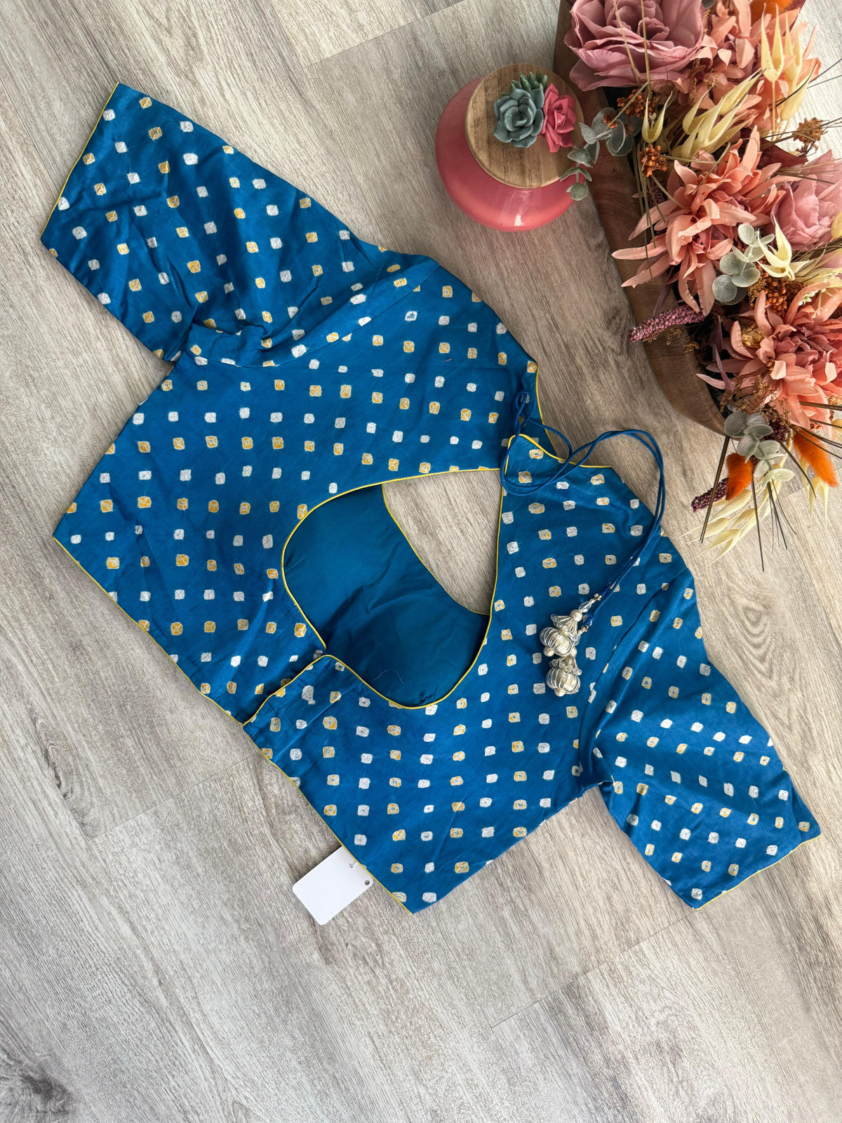Bandhani Blouse  - Cobalt Blue