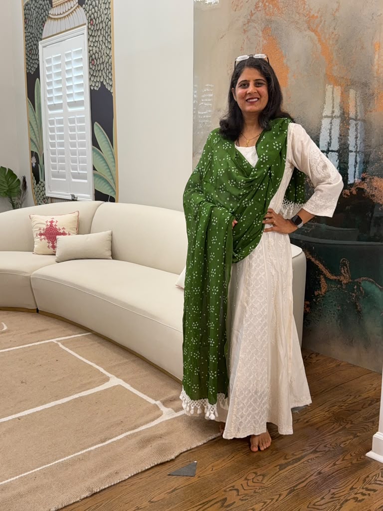 Georgette Dupatta - Olive Green