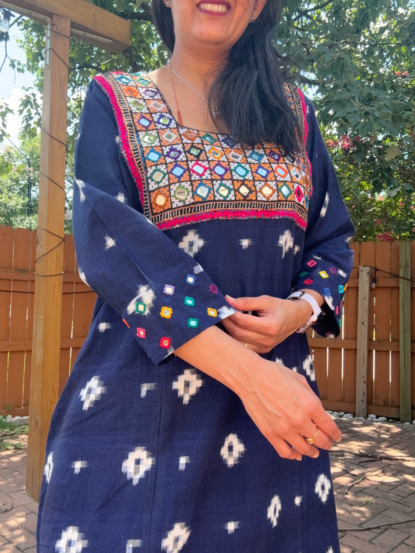 Size 42 - KutchhIkkat Cotton Kurta