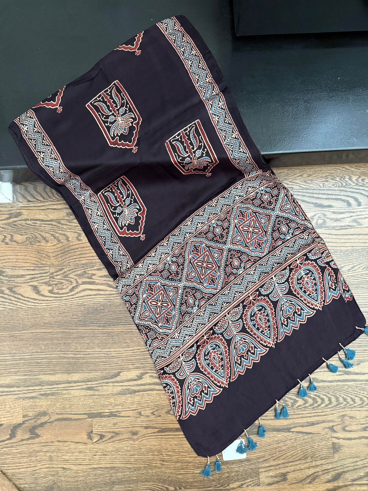 Ajarakh Stole on Modal Silk