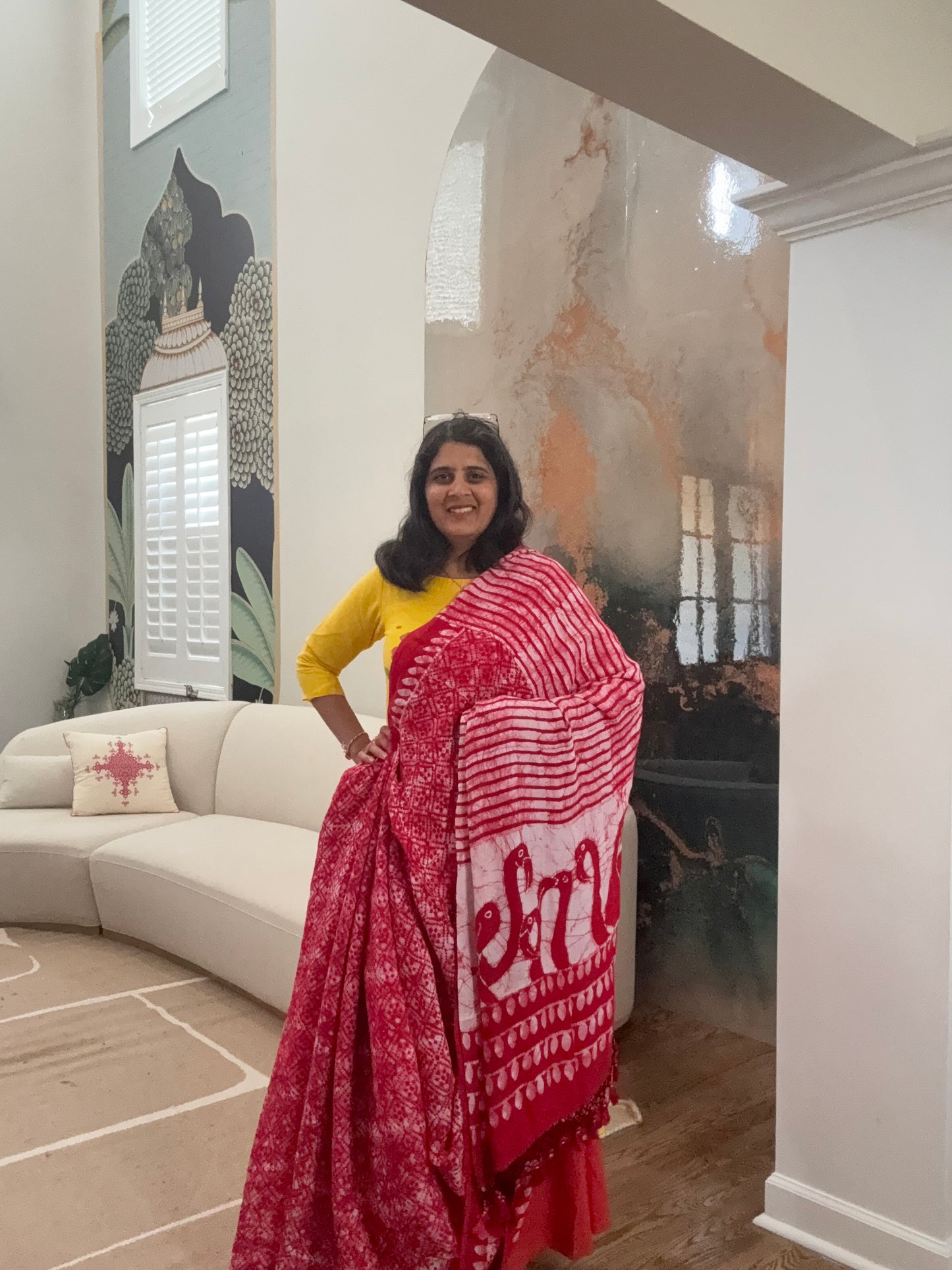 Hand Batik Saree on Modal