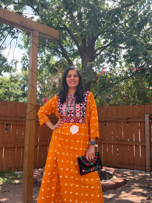 Size 46- KutchhIkkat Cotton Kurta