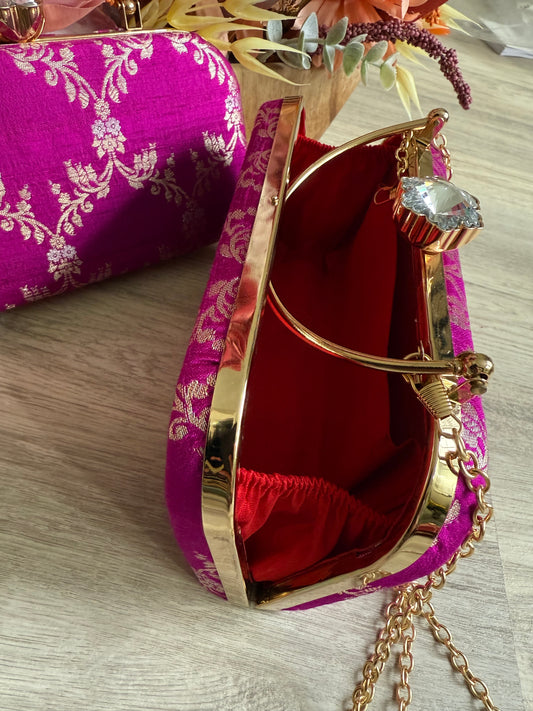 Banarasi Clutches With Handles
