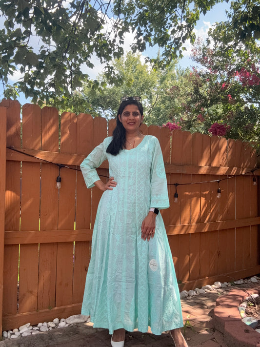 Size M (36/38) - Mul Cotton Anarkali