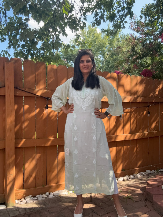 Size L (38/40) - Georgette Chikanlari Kurta