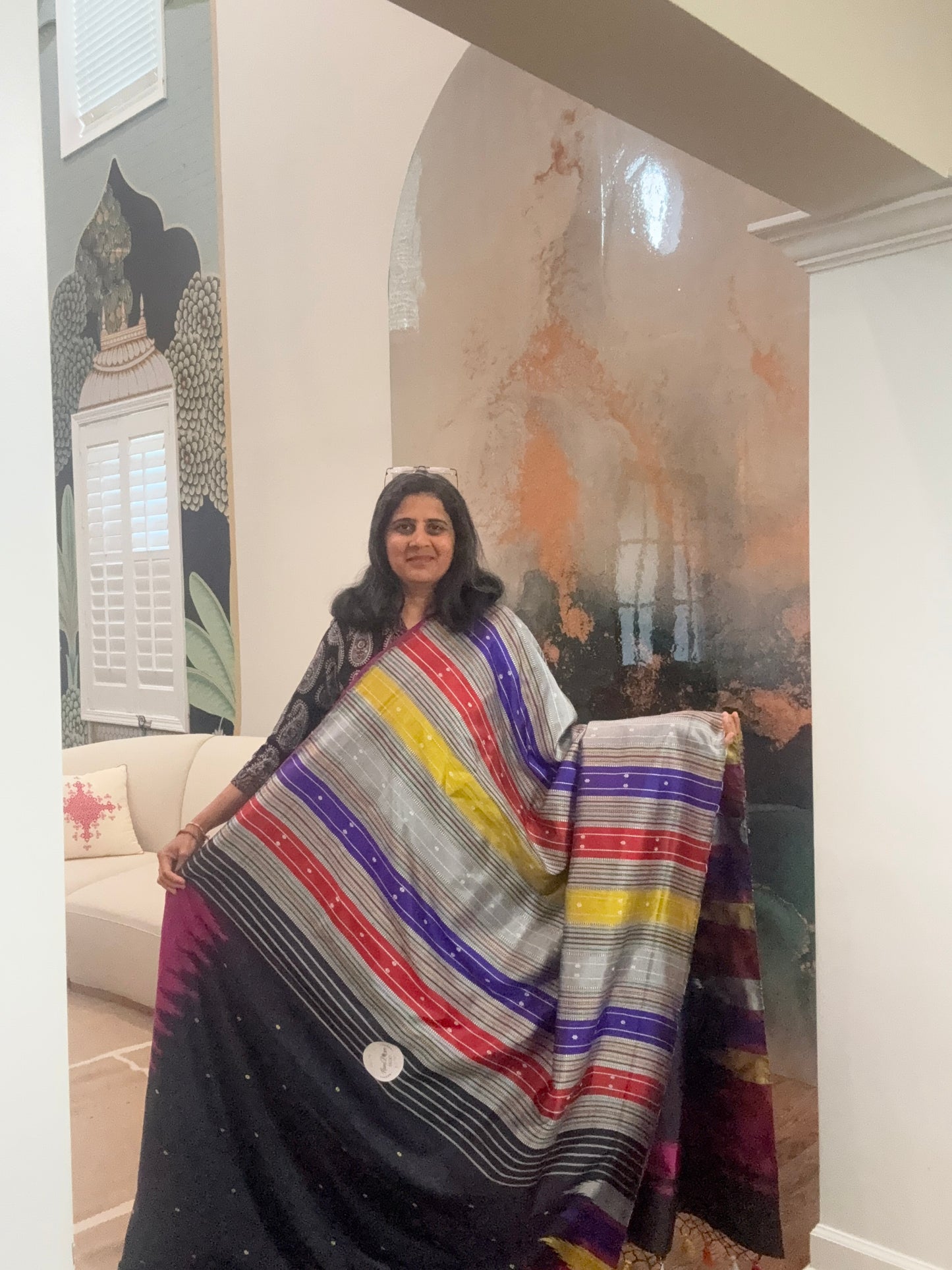 Handwoven Double Aanchal Berhampuri Saree