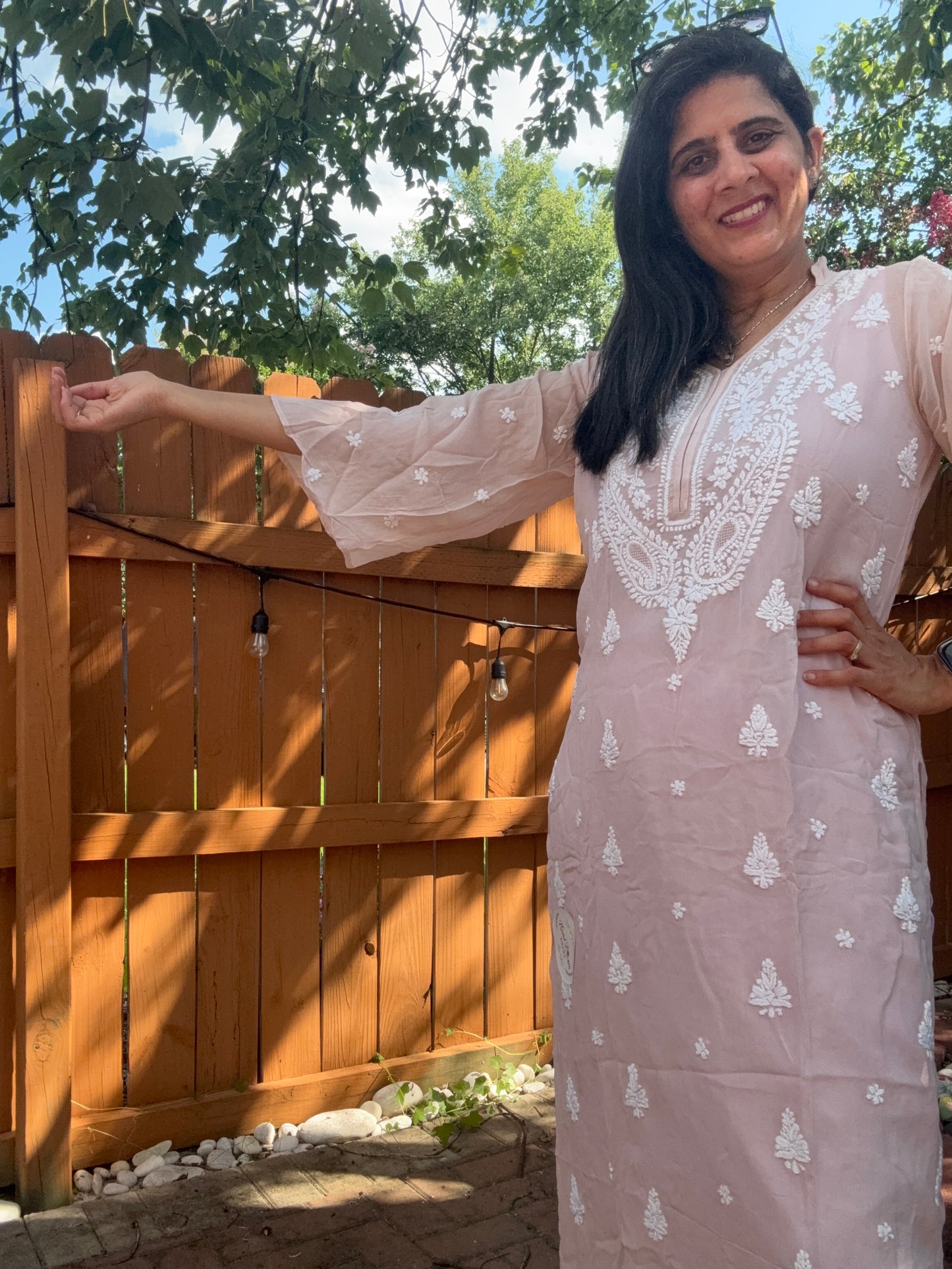 Size XL (40/42) - Georgette Chikankari Kurta