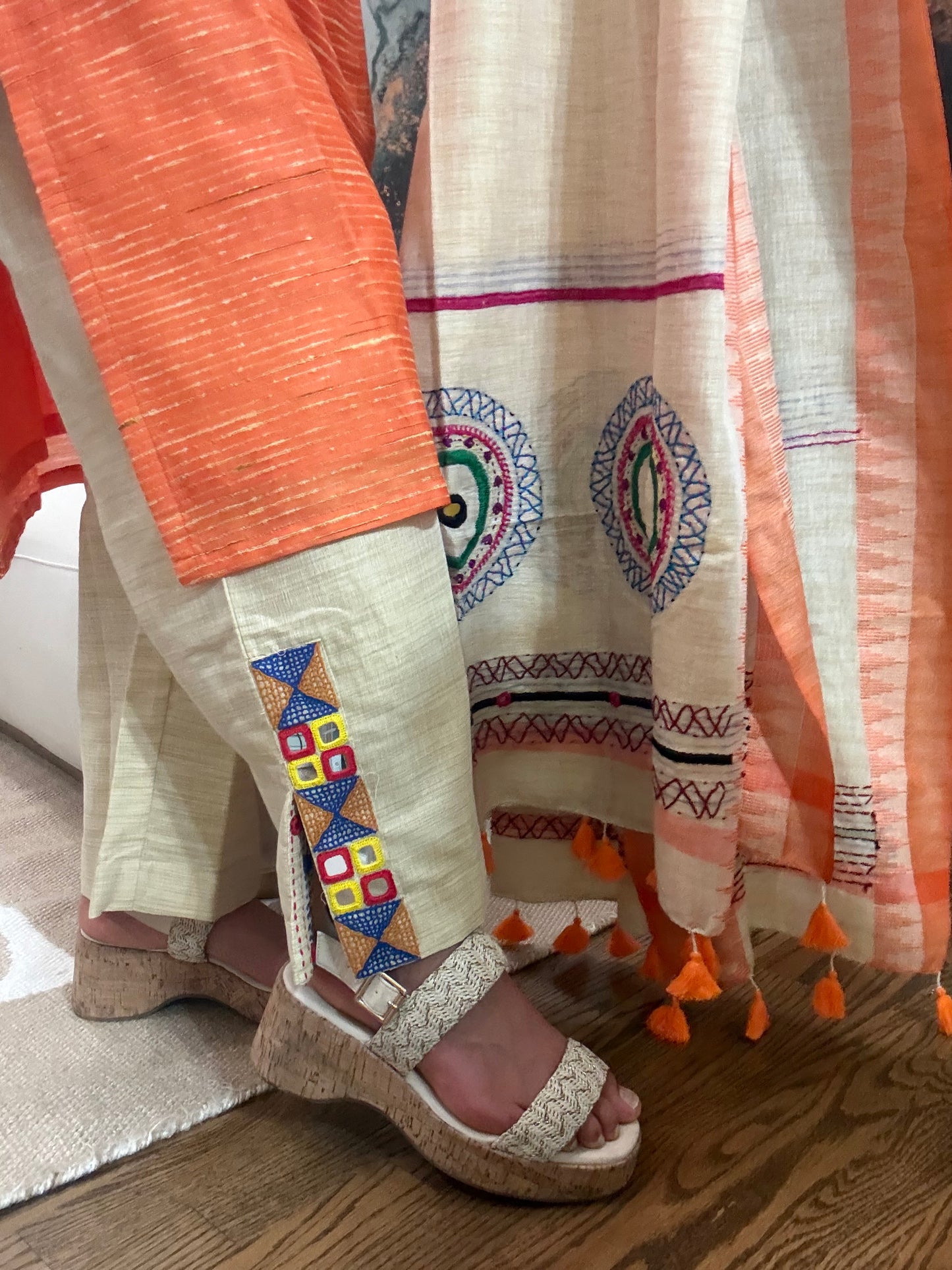 Size S - 36 - Lambani kurta, pant dupatta set