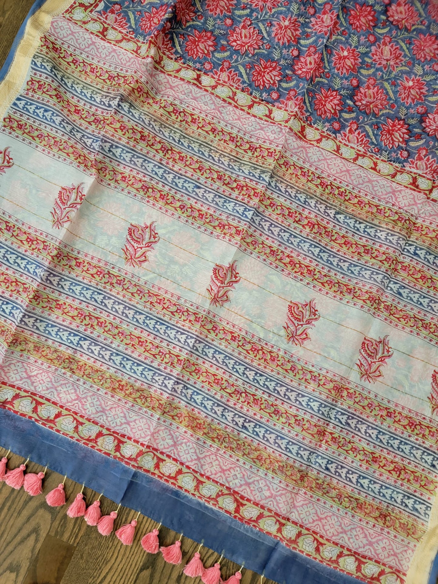 Hand Block Print Saree