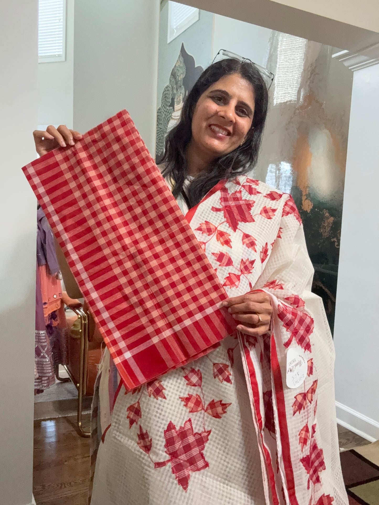 Gamcha - Applique Work Saree