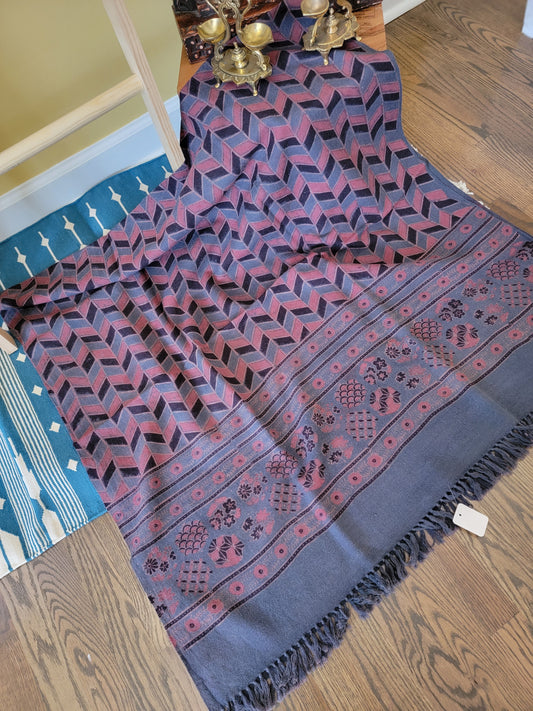 Hand Woven Marino Sheep Wool Shawl