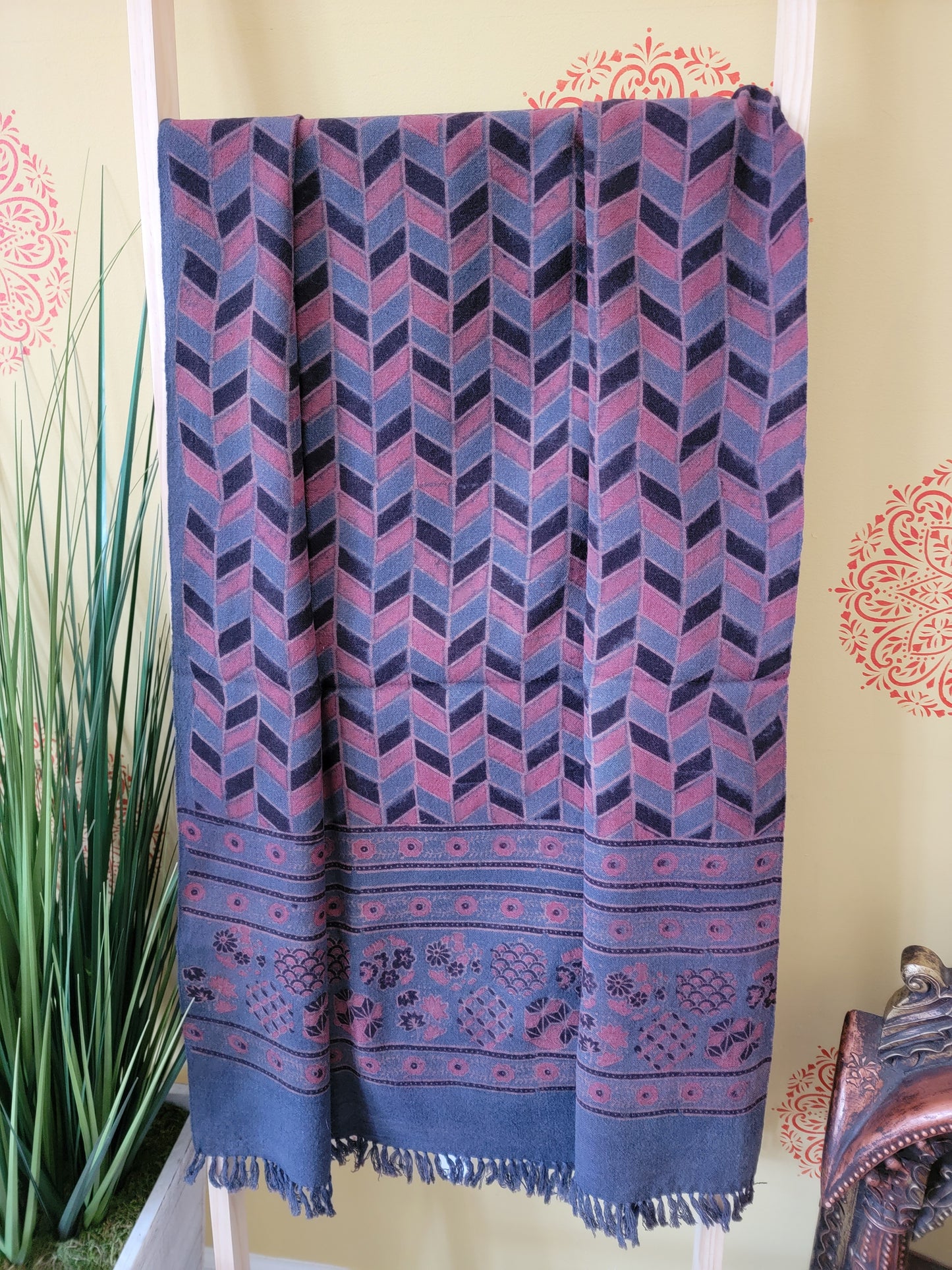 Hand Woven Marino Sheep Wool Shawl