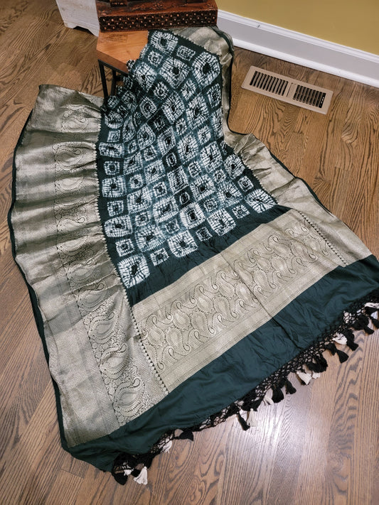 Banarasi Dupatta with Shibori Tie-dye