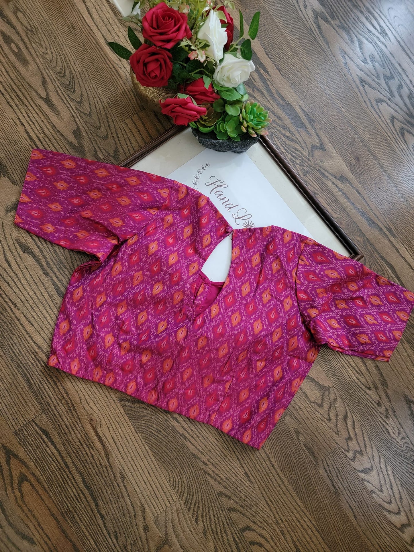 Ikkat Blouse - Purple